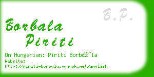 borbala piriti business card